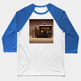 Steampunk Tokyo Ramen Food Truck Baseball T-Shirt